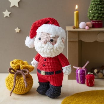 Santa Claus and his sack amigurumi pattern by Khuc Cay