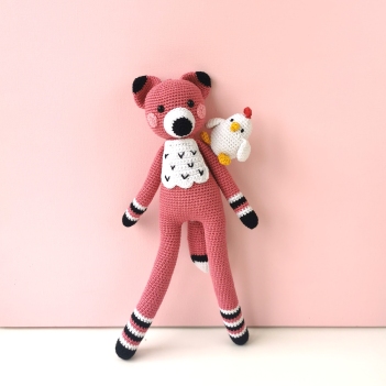 Long Leg Fox Feline amigurumi pattern by Mrs Milly