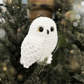 Snowy Owl amigurumi pattern by Curiouspapaya