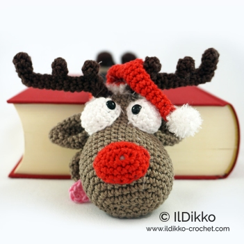 Rudolf the Reindeer Bookmark amigurumi pattern by IlDikko