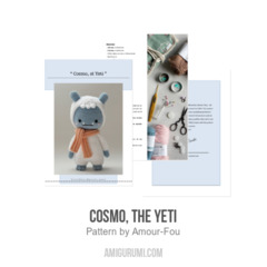 Cosmo, the Yeti amigurumi pattern by Amour Fou