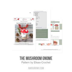 The Mushroom Gnome amigurumi pattern by Elisas Crochet