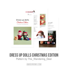 Dress up Dolls Christmas edition amigurumi pattern by The Wandering Deer