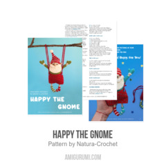 Happy the Gnome amigurumi pattern by Natura Crochet