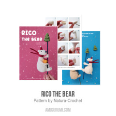 Rico the Bear amigurumi pattern by Natura Crochet