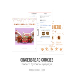 Gingerbread Cookies amigurumi pattern by Curiouspapaya