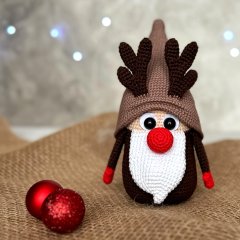 Gnome Rudolph amigurumi pattern by Mommy Patterns