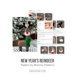 New Year's Reindeer amigurumi pattern by Mommy Patterns