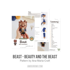 Beast - Beauty and the Beast amigurumi pattern by Ana Maria Craft