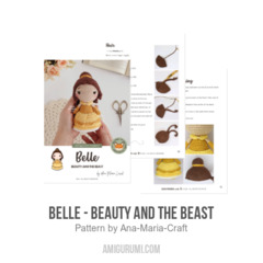 Belle - Beauty and the Beast amigurumi pattern by Ana Maria Craft