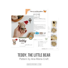 Teddy, the little bear amigurumi pattern by Ana Maria Craft