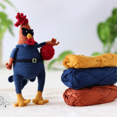 Jasper, the rooster amigurumi pattern by yarnacadabra