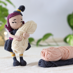 Crochet witch pattern amigurumi by yarnacadabra