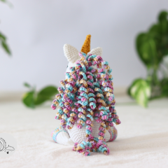 Crochet unicorn with minimal sewing amigurumi pattern by yarnacadabra