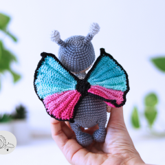 Crochet butterfly pattern amigurumi pattern by yarnacadabra