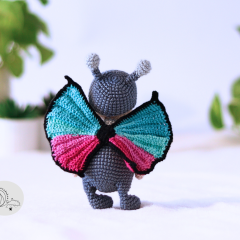 Crochet butterfly pattern amigurumi pattern by yarnacadabra