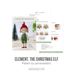 Clement, the Christmas elf amigurumi pattern by yarnacadabra