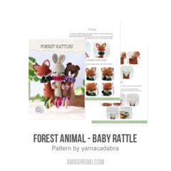 Forest animal - baby rattle amigurumi pattern by yarnacadabra