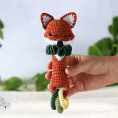 Forest animal - baby rattle amigurumi by yarnacadabra