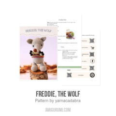 Freddie, the wolf amigurumi pattern by yarnacadabra