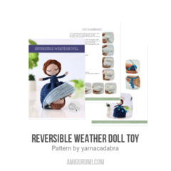 Reversible weather doll toy amigurumi pattern by yarnacadabra