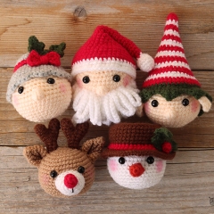 Five Christmas Ornaments amigurumi pattern by Jen Hayes Creations