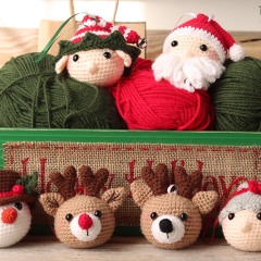 Five Christmas Ornaments amigurumi pattern by Jen Hayes Creations