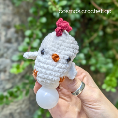 Shane the Chicken amigurumi pattern by Cosmos.crochet.qc