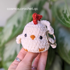 Shane the Chicken amigurumi pattern by Cosmos.crochet.qc