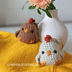 Shane the Chicken amigurumi by Cosmos.crochet.qc