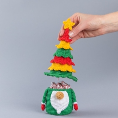 Christmas Tree Gnome Bowl amigurumi by Mufficorn