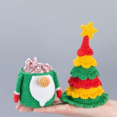 Christmas Tree Gnome Bowl amigurumi pattern by Mufficorn