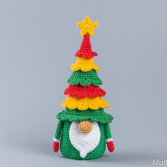 Christmas Tree Gnome Bowl amigurumi pattern by Mufficorn