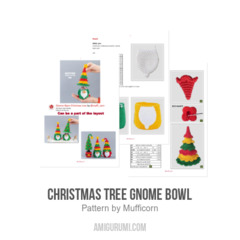 Christmas Tree Gnome Bowl amigurumi pattern by Mufficorn