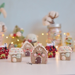 3 in 1 gingerbread houses & Snoopy amigurumi pattern by O Recuncho de Jei