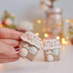 3 in 1 gingerbread houses & Snoopy amigurumi by O Recuncho de Jei