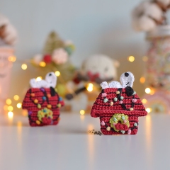 3 in 1 gingerbread houses & Snoopy amigurumi pattern by O Recuncho de Jei