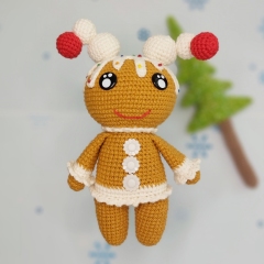 Gingerbread doll amigurumi pattern by Iryna Zubova