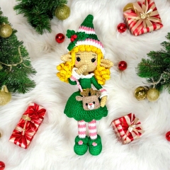 Joy the Christmas Elf Doll amigurumi pattern by LovenikaDesign