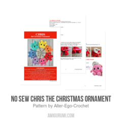 NO SEW Chris the Christmas Ornament amigurumi pattern by Alter Ego Crochet