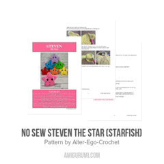 NO SEW Steven the Star (Starfish) amigurumi pattern by Alter Ego Crochet