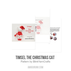 Timsel The Christmas Cat  amigurumi pattern by BlinkYarnCrafts