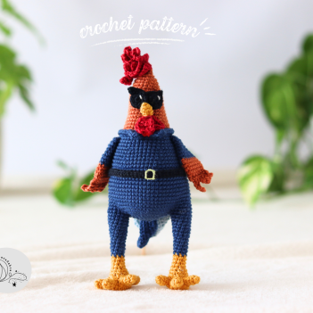 Jasper, the rooster amigurumi pattern by yarnacadabra