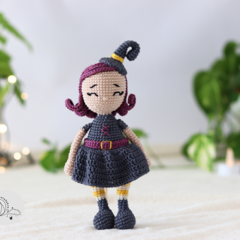 Crochet witch pattern amigurumi pattern by yarnacadabra