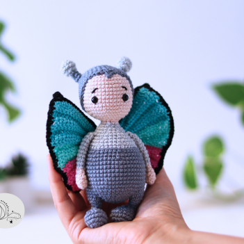 Crochet butterfly pattern amigurumi pattern by yarnacadabra