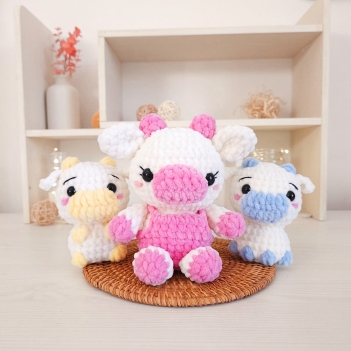 3 in 1 Cow amigurumi pattern by Hugurumitoys