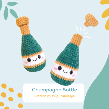 Champagne bottle  amigurumi pattern by Hugurumitoys