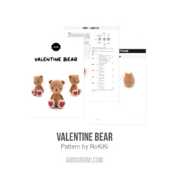 Valentine Bear amigurumi pattern by RoKiKi