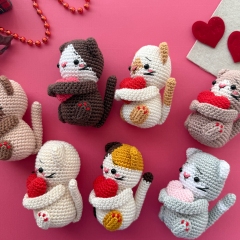 Valentine cats amigurumi pattern by RNata