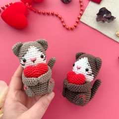 Valentine cats amigurumi pattern by RNata